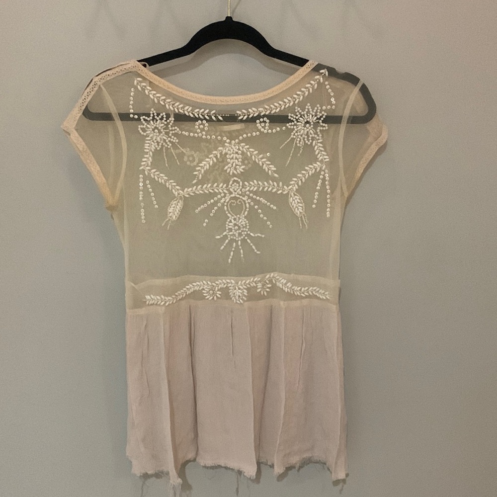 Sheer Free People Blouse